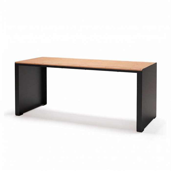 Gewerbefabrik Tisch Ottenhofen Holz Outdoor Stadtmobiliar Schwarz RAL 9017