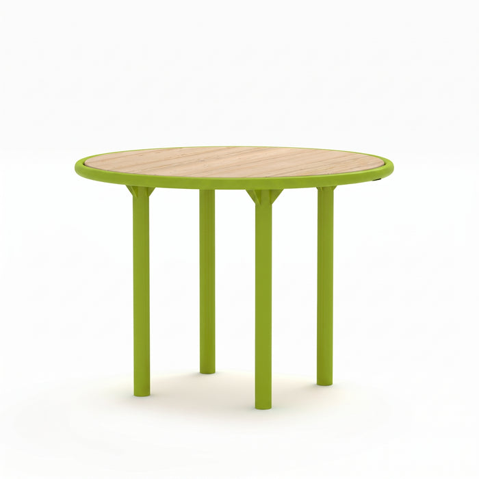 Gewerbefabrik Tisch Rodenberg Holz Outdoor Stadtmobiliar Grün RAL 6018