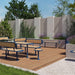Gewerbefabrik Tisch Roderath Holz Outdoor Stadtmobiliar Blau RAL 5005 Sitzgruppe