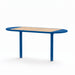Gewerbefabrik Tisch Roderath Holz Outdoor Stadtmobiliar Blau RAL 5005