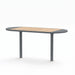 Gewerbefabrik Tisch Roderath Holz Outdoor Stadtmobiliar Grau RAL 7011