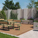 Gewerbefabrik Tisch Roderath Holz Outdoor Stadtmobiliar Grün RAL 6018 Sitzgruppe