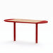 Gewerbefabrik Tisch Roderath Holz Outdoor Stadtmobiliar Rot RAL 3001