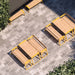 Gewerbefabrik Tisch Rottleben Holz Outdoor Stadtmobiliar Gelb RAL 1028 Sitzgruppe