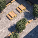Gewerbefabrik Tisch Rottleben Holz Outdoor Stadtmobiliar Gelb RAL 1028 Szene