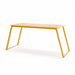 Gewerbefabrik Tisch Rottleben Holz Outdoor Stadtmobiliar Gelb RAL 1028