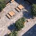 Gewerbefabrik Tisch Rottleben Holz Outdoor Stadtmobiliar Grau RAL 7011 Szene