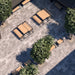 Gewerbefabrik Tisch Rottleben Holz Outdoor Stadtmobiliar Schwarz RAL 9017 Szene