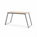 Gewerbefabrik Tisch Rottorf Holz Outdoor Stadtmobiliar Grau RAL 7011