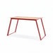 Gewerbefabrik Tisch Rottorf Holz Outdoor Stadtmobiliar Rot RAL 3001