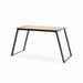 Gewerbefabrik Tisch Rottorf Holz Outdoor Stadtmobiliar Schwarz RAL 9017