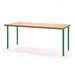 Gewerbefabrik Tisch Trebendorf Holz Outdoor Stadtmobiliar Grün RAL 6018