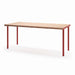 Gewerbefabrik Tisch Trebendorf Holz Outdoor Stadtmobiliar Rot RAL 3001