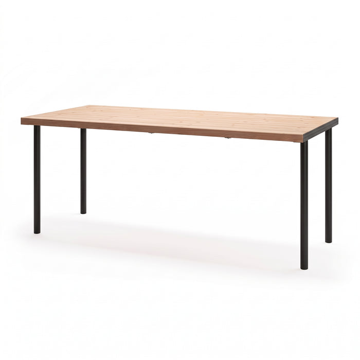 Gewerbefabrik Tisch Trebendorf Holz Outdoor Stadtmobiliar Schwarz RAL 9017