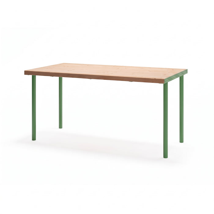 Gewerbefabrik Tisch Trebnitz Holz Outdoor Stadtmobiliar Grün RAL 6018