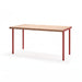 Gewerbefabrik Tisch Trebnitz Holz Outdoor Stadtmobiliar Rot RAL 3001