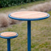Gewerbefabrik Tisch Walshausen Holz Outdoor Stadtmobiliar Blau RAL 5005 Sitzgruppe