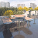 Gewerbefabrik Tisch Walshausen Holz Outdoor Stadtmobiliar Grau RAL 7011 Szene