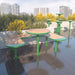 Gewerbefabrik Tisch Walshausen Holz Outdoor Stadtmobiliar Grün RAL 6018 Szene