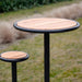 Gewerbefabrik Tisch Walshausen Holz Outdoor Stadtmobiliar Schwarz RAL 9017 Sitzgruppe