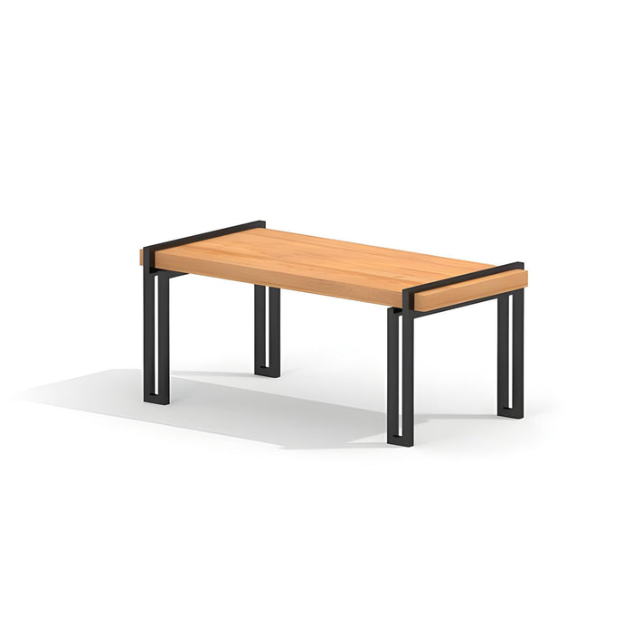 Gewerbefabrik Tisch Weira Holz Outdoor Stadtmobiliar Ansicht