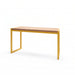 Gewerbefabrik Tisch Wernigerode Holz Outdoor Stadtmobiliar Gelb RAL 1028