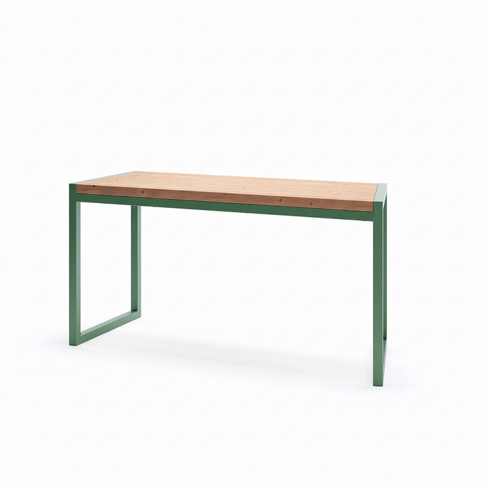 Gewerbefabrik Tisch Wernigerode Holz Outdoor Stadtmobiliar Grün RAL 6018