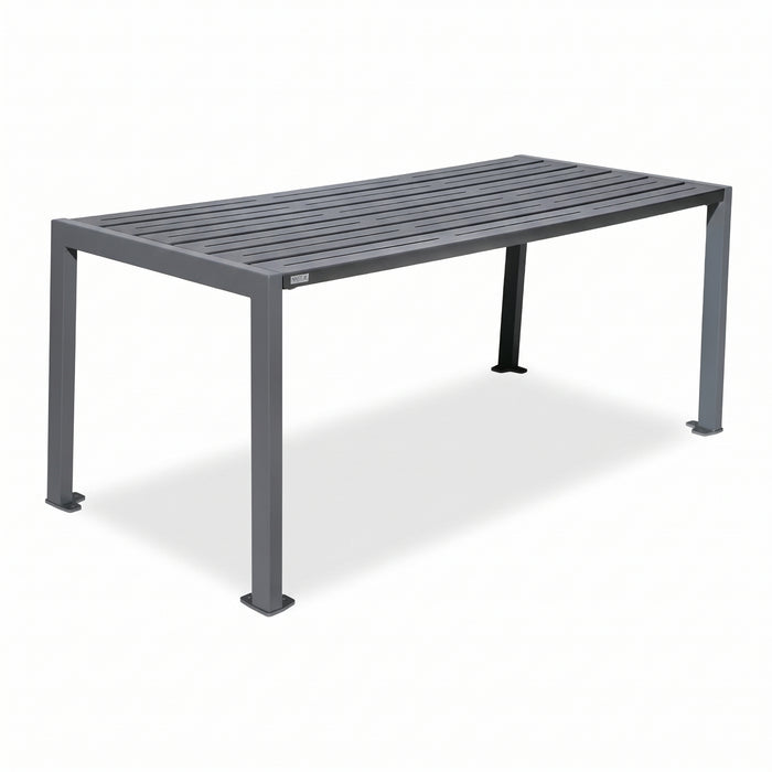 Gewerbefabrik Tisch Wiesau Stahl Outdoor Stadtmobiliar Ansicht