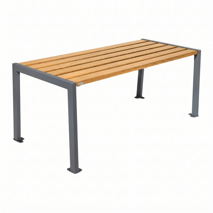 Gewerbefabrik Tisch Wiesent Holz Outdoor Stadtmobiliar Ansicht