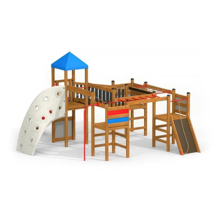 Larslaj Klettergeruest Bjoern Outdoor Spielgeraet Kletterturm 3 Jahre Holz Spielplatz