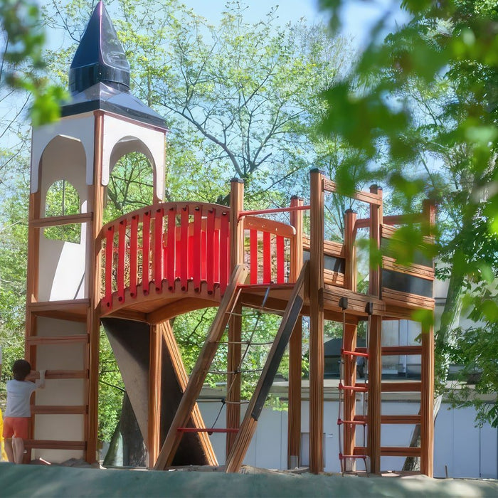 Larslaj Klettergeruest Elmar Outdoor Spielgeraet Kletterturm 3 Jahre Holz Kinder